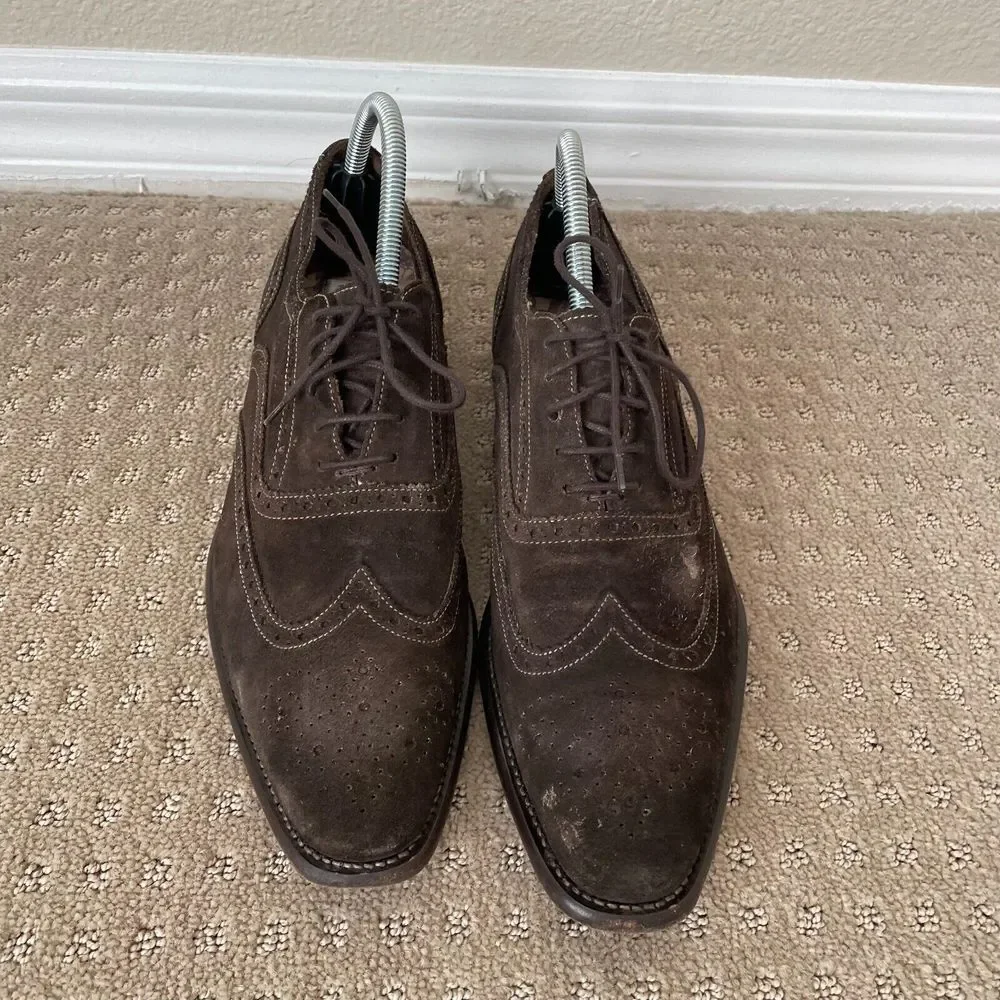 Paul Smith London Brogued Dip-Dyed Suede Oxford‎ Dress Shoes Men US 7.5 $525